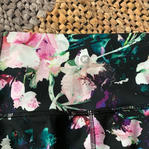 3for30!! ✨ RBX Floral Print High Waist Black Athletic Pants - Picture 8 of 8
